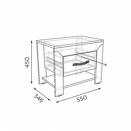 Тумба прикроватная "Лаура"